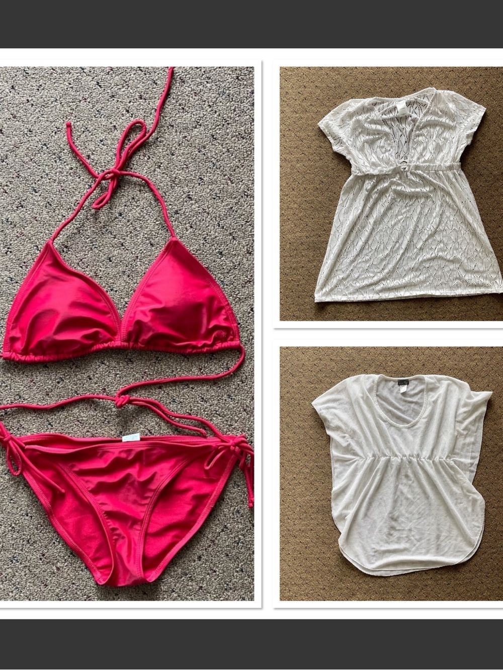 Women’s Swim Bundle (coverups + red bikini)